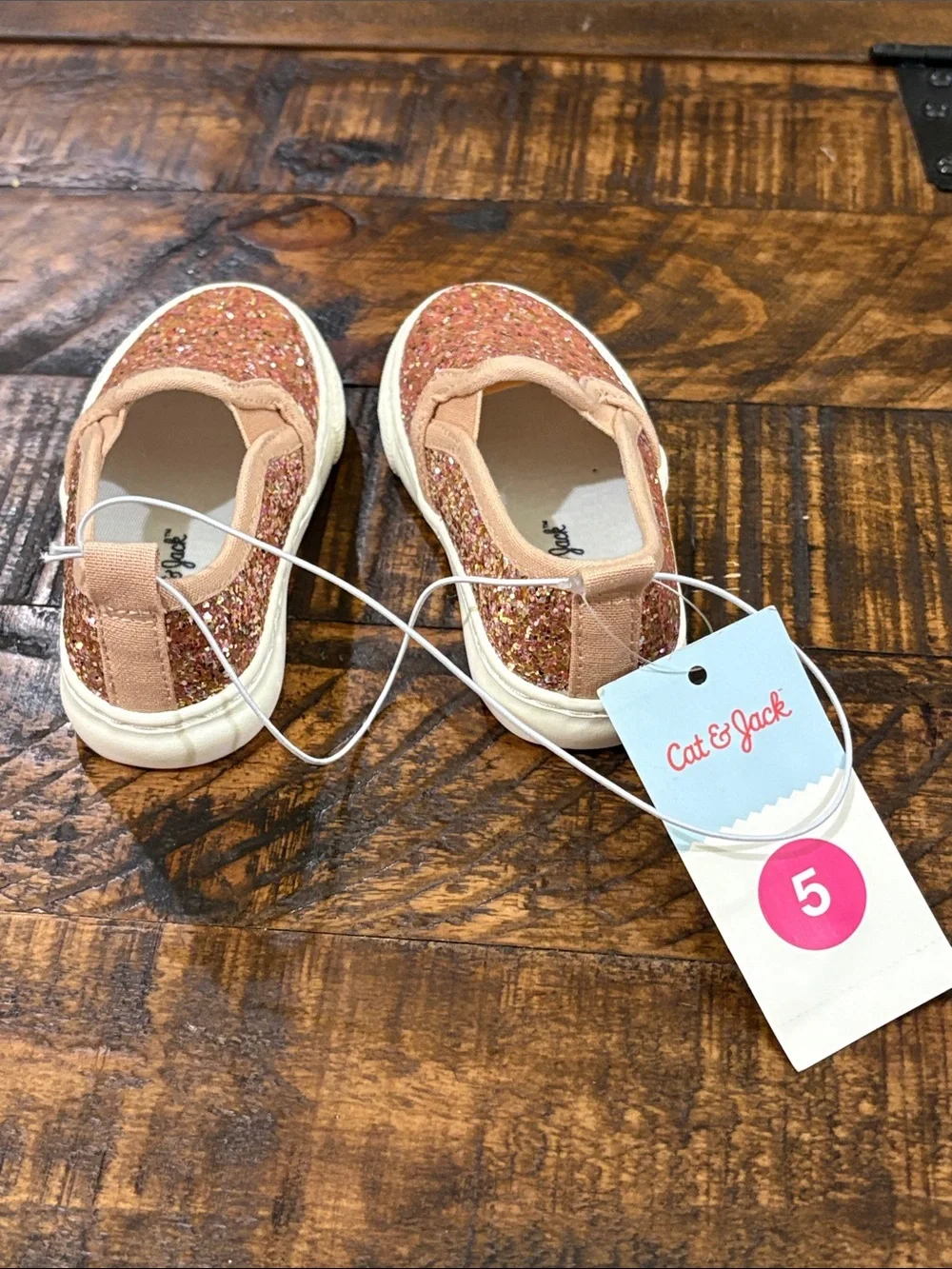 Girls' Glitter Slip-On Sneakers - Pink